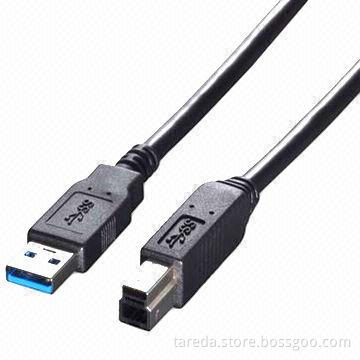 Super Speed AM to BM USB 3.0 Cable, Transfer Rate Measuring Up to 5Gbps